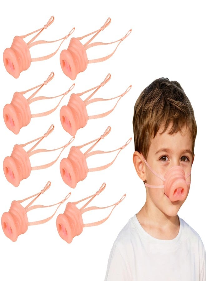CMRCOYO 8 Pieces Pig Noses for Novelty Pig Snout Cosplay Mask with Elastic Band for Halloween Birthday Party Supplies - Image 1